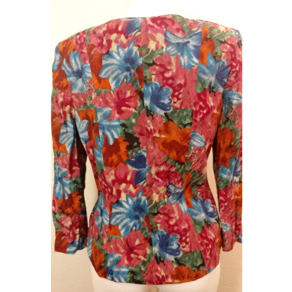 Raul Blanco vintage 100% silk dress jacket size1 4 - Picture 2 of 6
